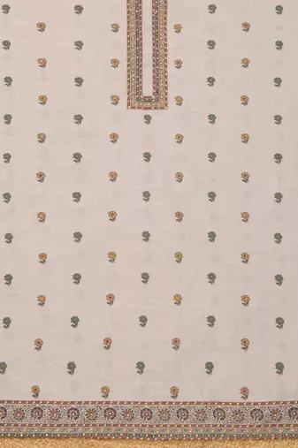 Printed Linen Unstitched Dress Material