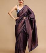 Blue woven design sarees