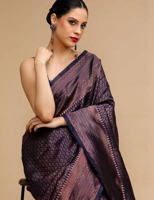 Blue woven design sarees 2
