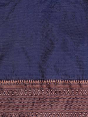 Blue woven design sarees 4
