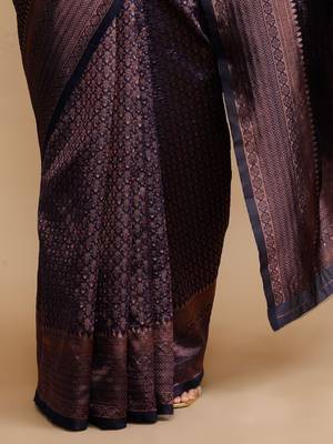 Blue woven design sarees 5