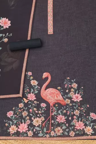 Printed Linen Unstitched Dress Material