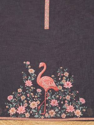 Printed Linen Unstitched Dress Material 3