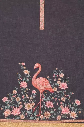 Printed Linen Unstitched Dress Material