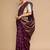 Purple woven design banarasi sarees