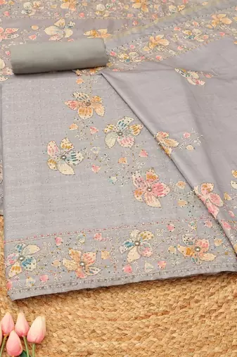 Printed Unstitched Dress Material