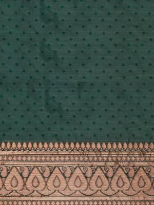 Green woven design banarasi sarees 4