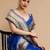 Blue woven design sarees