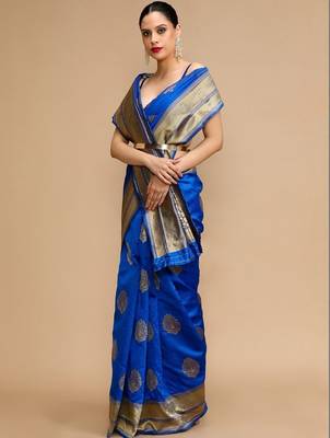 Blue woven design sarees 3