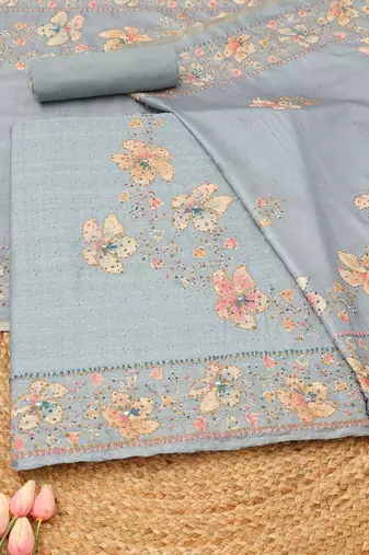 Printed Unstitched Dress Material