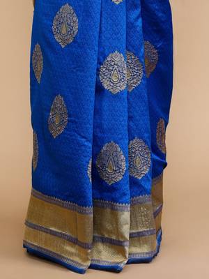 Blue woven design sarees 5