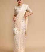 Off white woven design sarees
