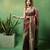 Maroon satin woven saree with blouse