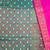 Green satin woven saree with blouse