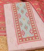 Printed Art Silk Unstitched Dress Material
