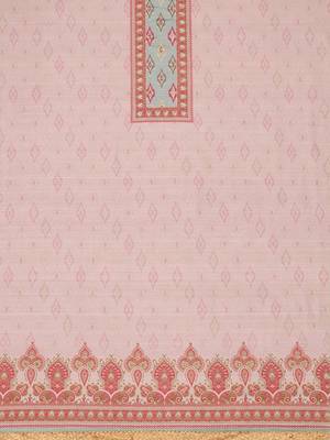 Printed Art Silk Unstitched Dress Material 4