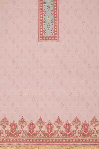 Printed Art Silk Unstitched Dress Material