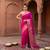 Rani katan silk woven saree with blouse