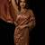 Brown silk blend woven saree with blouse