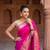 Rani katan silk woven saree with blouse