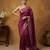 Rani katan silk woven saree with blouse