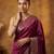 Rani katan silk woven saree with blouse
