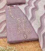 Embroidered Linen Unstitched Dress Material