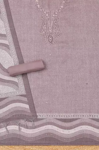 Embroidered Linen Unstitched Dress Material