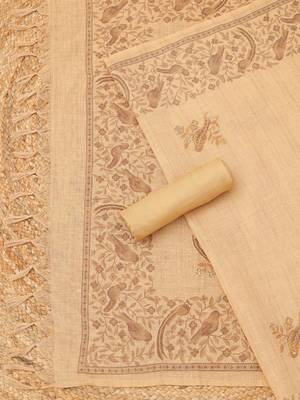 Printed Linen Unstitched Dress Material 2