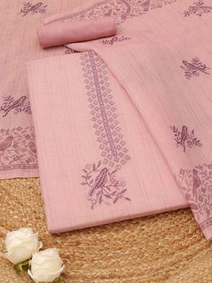 Printed Linen Unstitched Dress Material 1