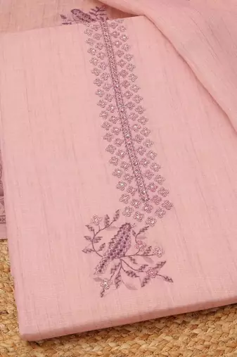 Printed Linen Unstitched Dress Material