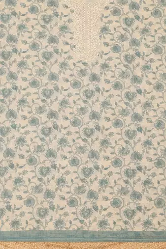 Printed Linen Unstitched Dress Material
