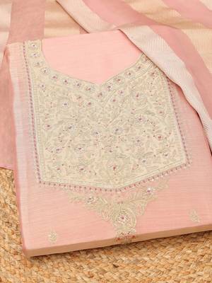 Embroidered Unstitched Dress Material 1