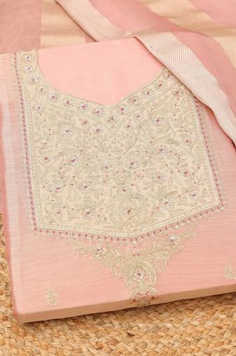 Embroidered Unstitched Dress Material