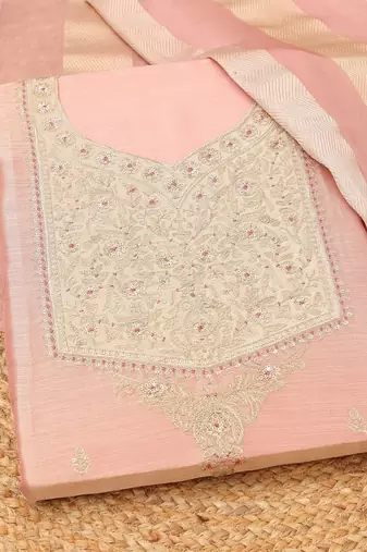 Embroidered Unstitched Dress Material