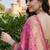 Pink katan silk woven saree with blouse