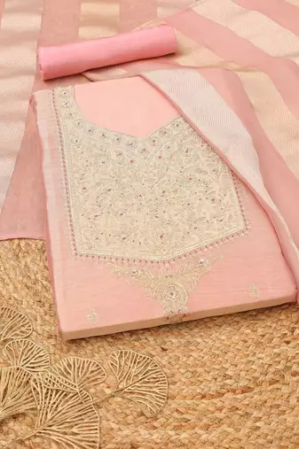 Embroidered Unstitched Dress Material