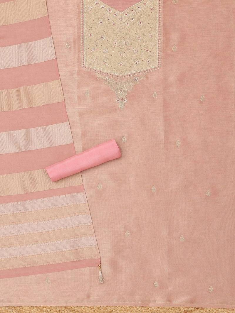 Embroidered Unstitched Dress Material