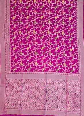 Purple khadi woven saree with blouse 2