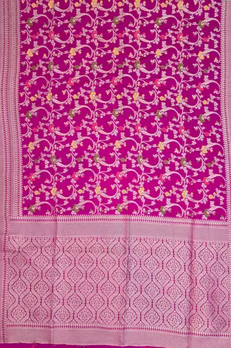 Purple khadi woven saree with blouse