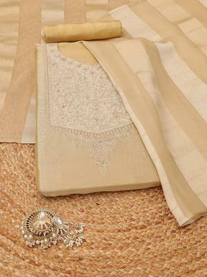 Embroidered Unstitched Dress Material 1