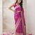 Purple khadi woven saree with blouse