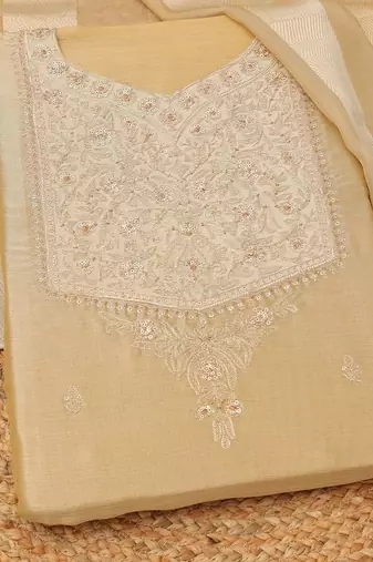 Embroidered Unstitched Dress Material
