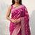 Purple khadi woven saree with blouse