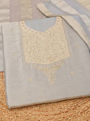 Embroidered Unstitched Dress Material 1