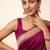 Magenta blended cotton woven saree with blouse