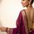 Magenta blended cotton woven saree with blouse