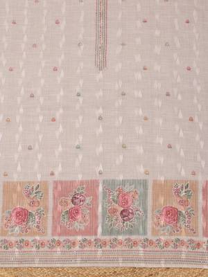 Printed Linen Unstitched Dress Material 5