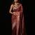 Rani pink satin woven saree with blouse