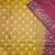 Mustard satin woven saree with blouse